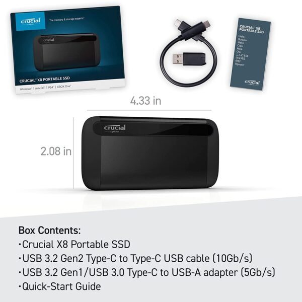 1TB Crucial External Portable SSD X8 - Image 5
