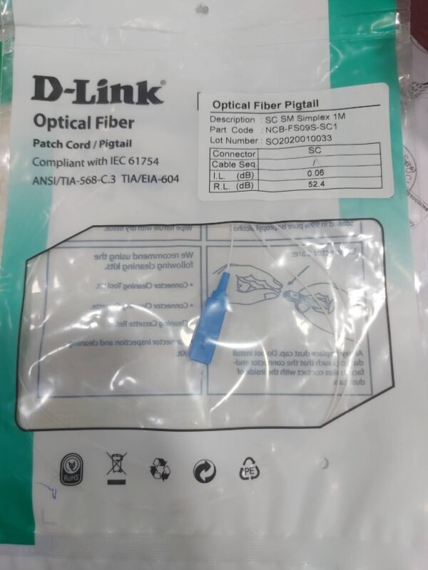 D-Link SC Simplex Single Mode Pigtail 1M | Extra Sale