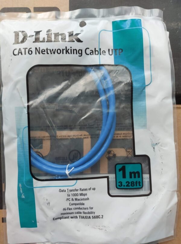 D-Link CAT6 1M Blue Patch Cord UTP | Extra Sale