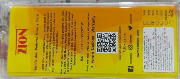 Zion 8GB DDR4 2400 Desktop RAM | Extra Sale - Image 2