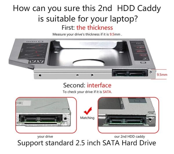Laptop Second Hdd/Ssd Caddy (12.7MM) - Image 6