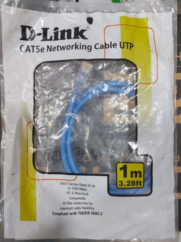D-Link CAT5E 1M Blue Patch Cord UTP | Extra Sale
