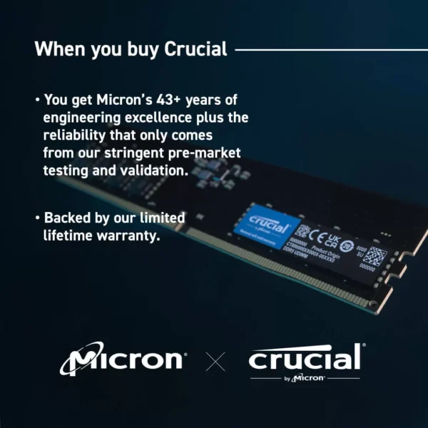 Crucial 16GB DDR5 4800MHz | Limited Lifetime Warranty - Image 2