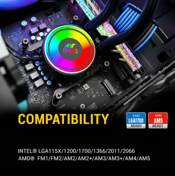 Ant Esports ICE-360 ARGB CPU Liquid Cooler | Extra Sale - Image 2