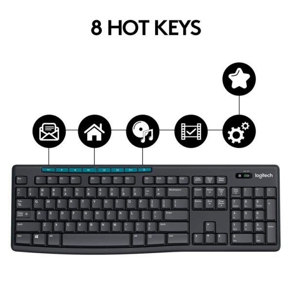 Logitech Wireless Keyboard and Mouse Combo MK275 - Image 4