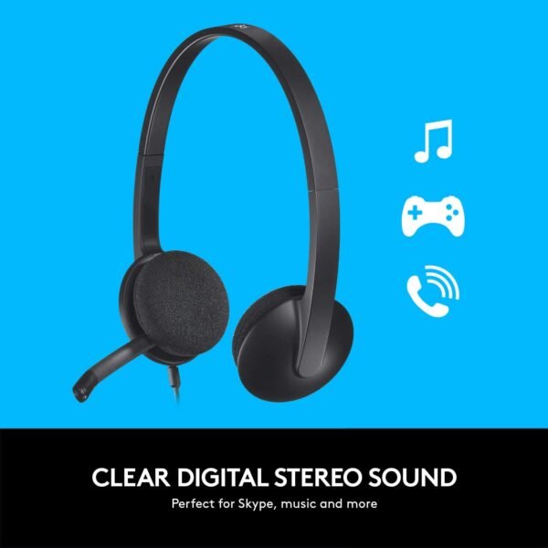 Logitech Wired USB Stereo Headset H-340 - Image 2